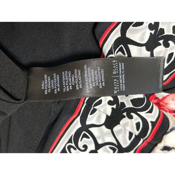 White House Black black floral v-neck tank top women’s medium 1345 - Picture 5 of 5